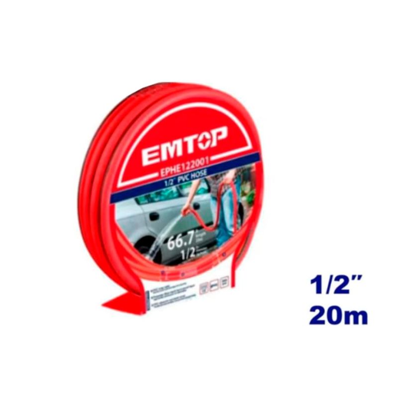 MANGUERA JARDIN 1/2 - 20M - EMTOP - motoscamaralweb.com