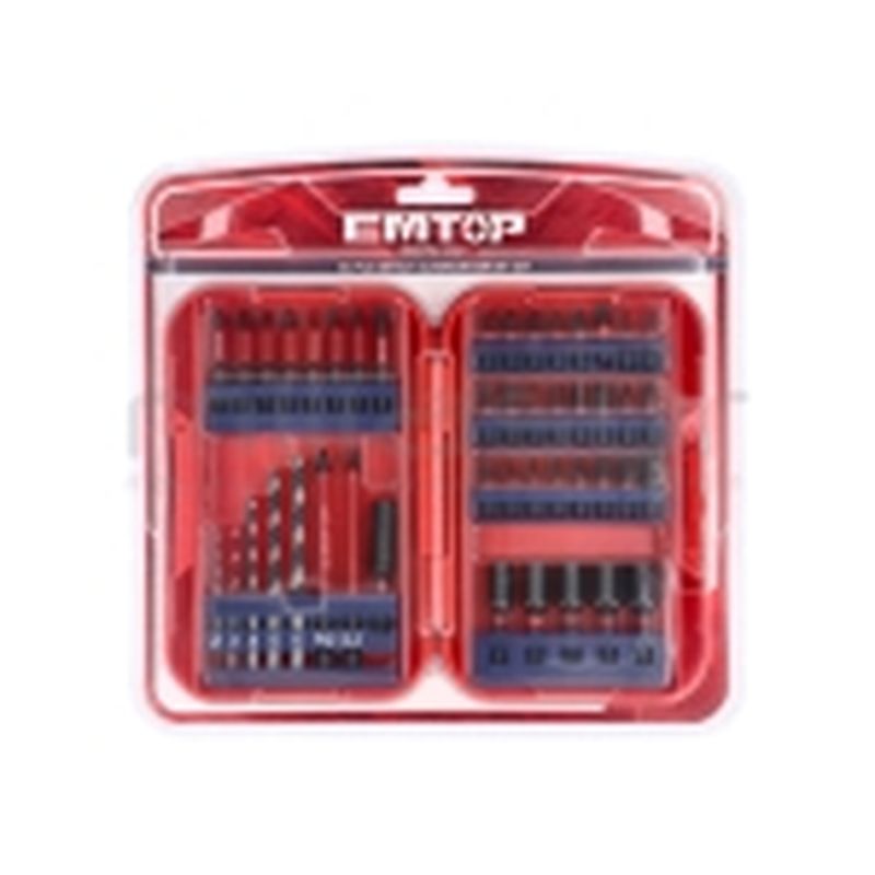 CONJUNTO 45 ACCESORIOS DESTORNILLADOR DE IMPACTO EMTOP - motoscamaralweb.com
