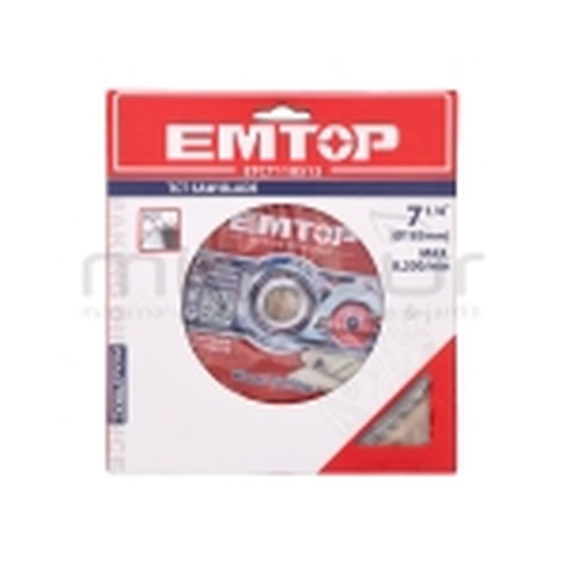 DISCO CORTE 60 DIENTES MADERA SIERRA CIRCULAR 185MM EMTOP - motoscamaralweb.com