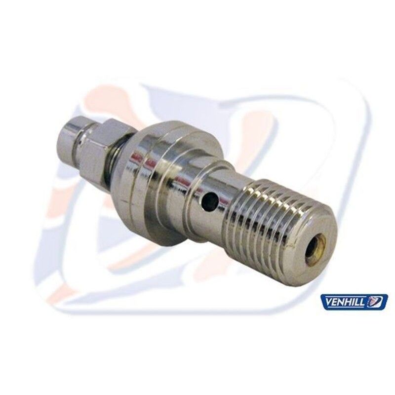 Tornillo con sangrador M10x1 Venhill cromado- motoscamaralweb.com