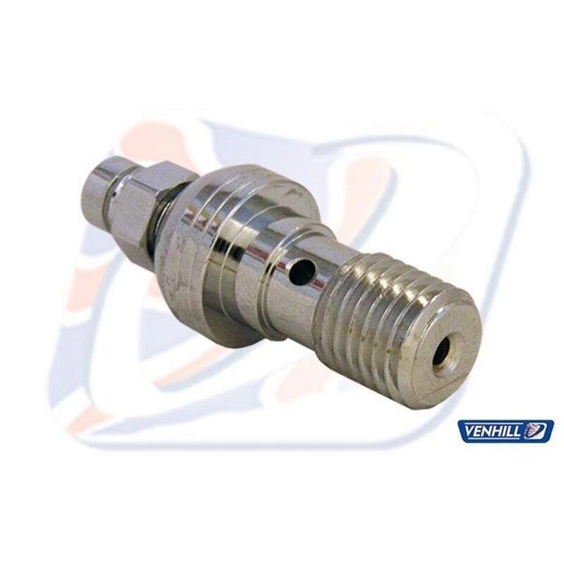 Tornillo con sangrador M10x1.25 Venhill cromado- motoscamaralweb.com