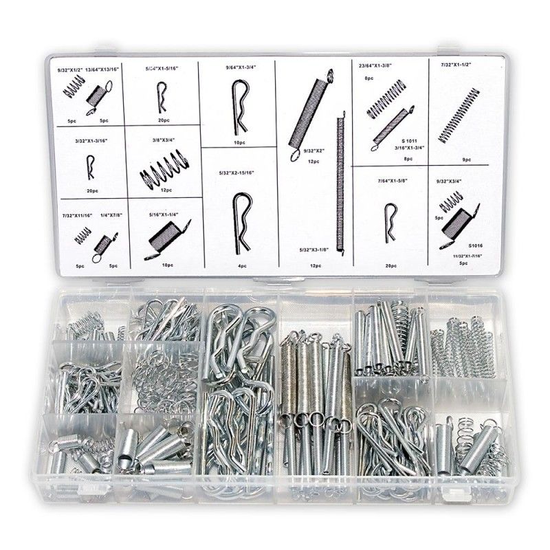 SURTIDO MUELLES Y PASADORES 175 PZ UNIVERSAL- motoscamaralweb.com