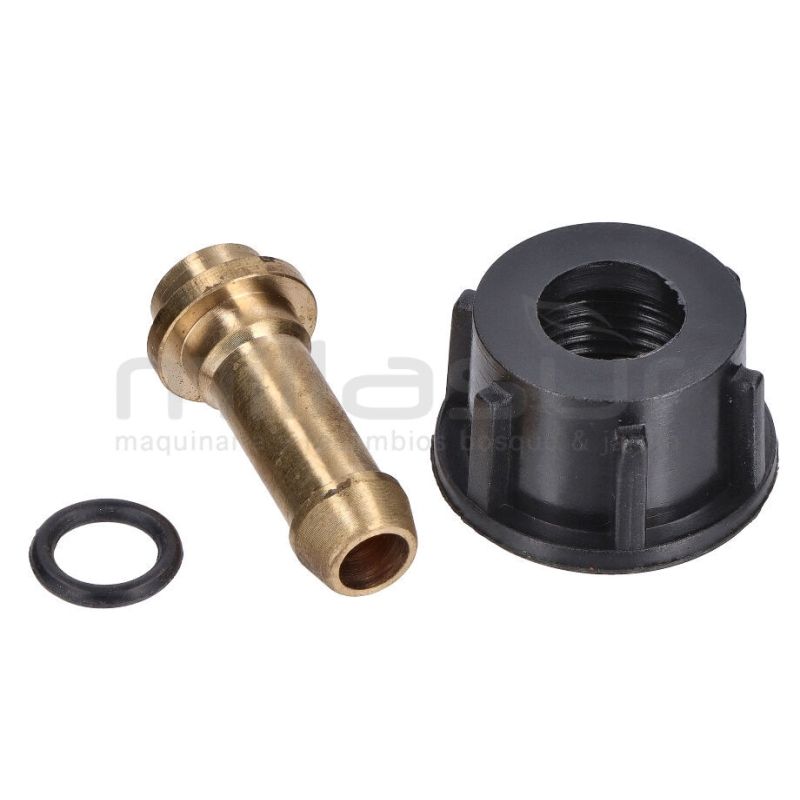 RACOR CON TUERCA Y JUNTA SALIDA P100-187 8.5mm - motoscamaralweb.com