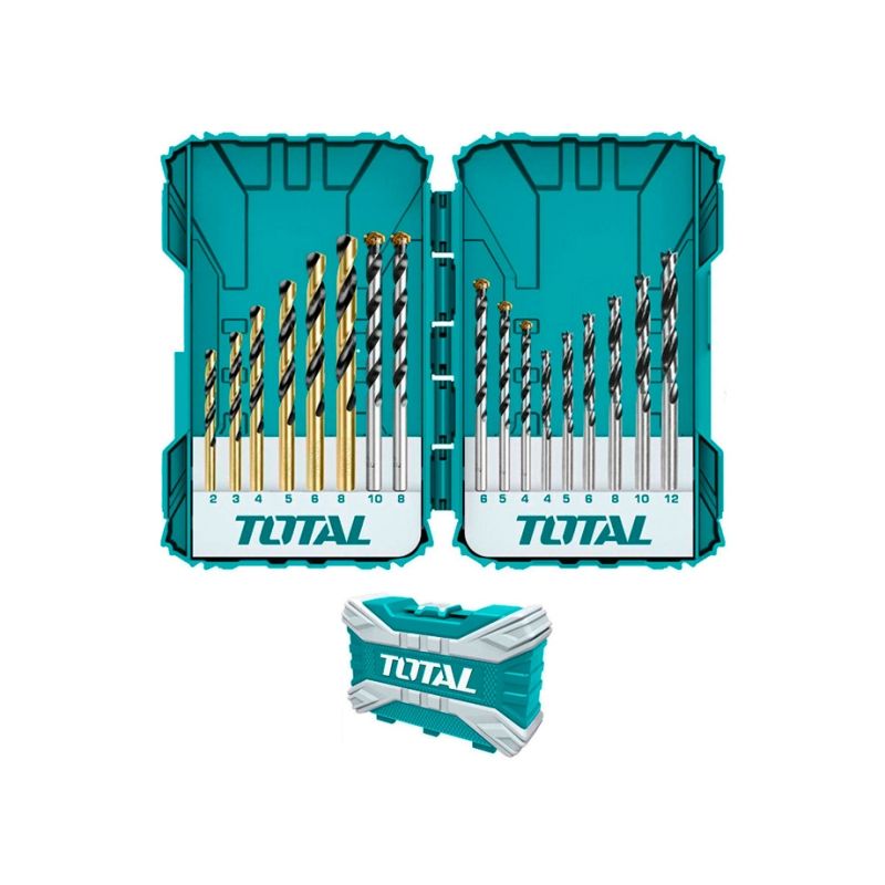 ESTUCHE 16 BROCAS TALADRO (6 METAl: 2.3.4.5.6.8 - 5 PIEDRA: 4.5.6.8.10 - 5 MADERA: 4.5.6.8.10) - motoscamaralweb.com