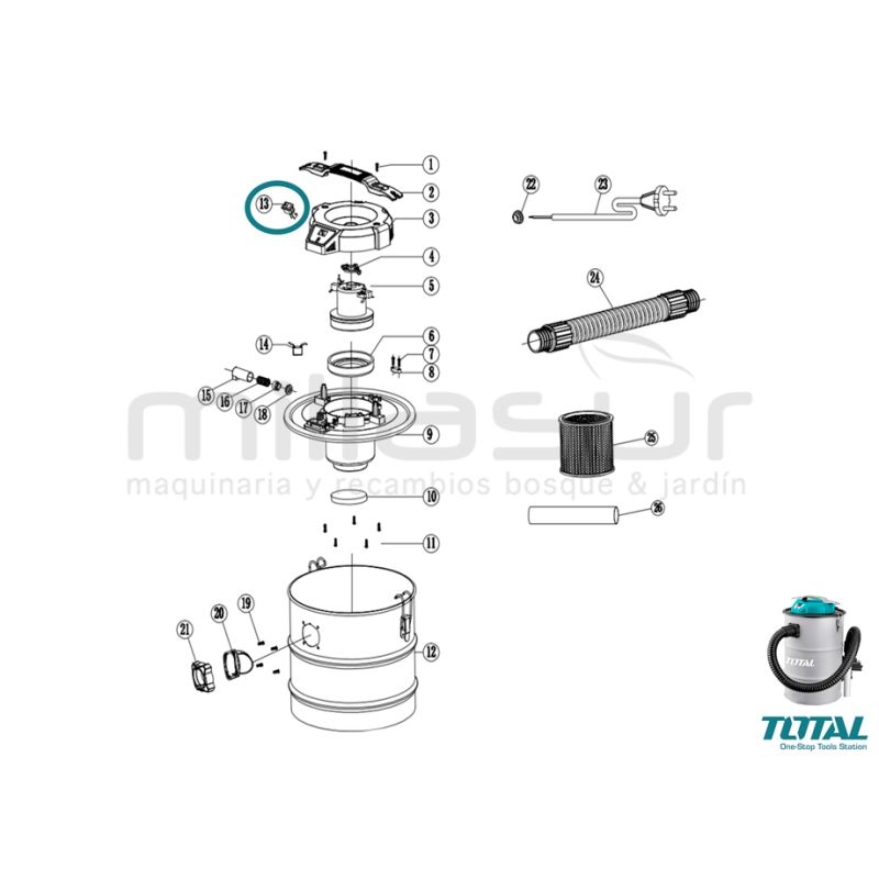 INTERRUPTOR ASPIRADOR CENIZA TAVC12202 - motoscamaralweb.com