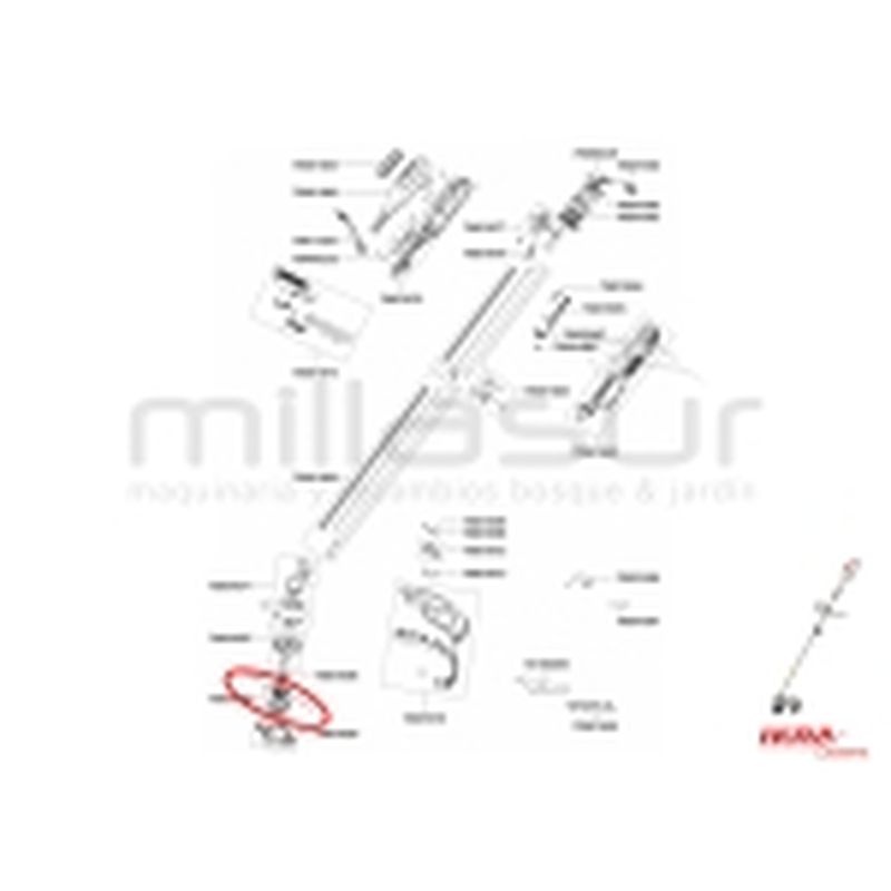 CARRETE CABEZAL NYLON TE1000 (1690) - motoscamaralweb.com