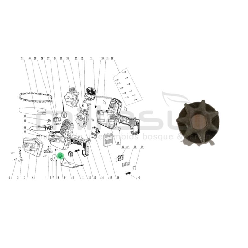 PIÑÓN CADENA TGSLI2068 TOTAL - motoscamaralweb.com