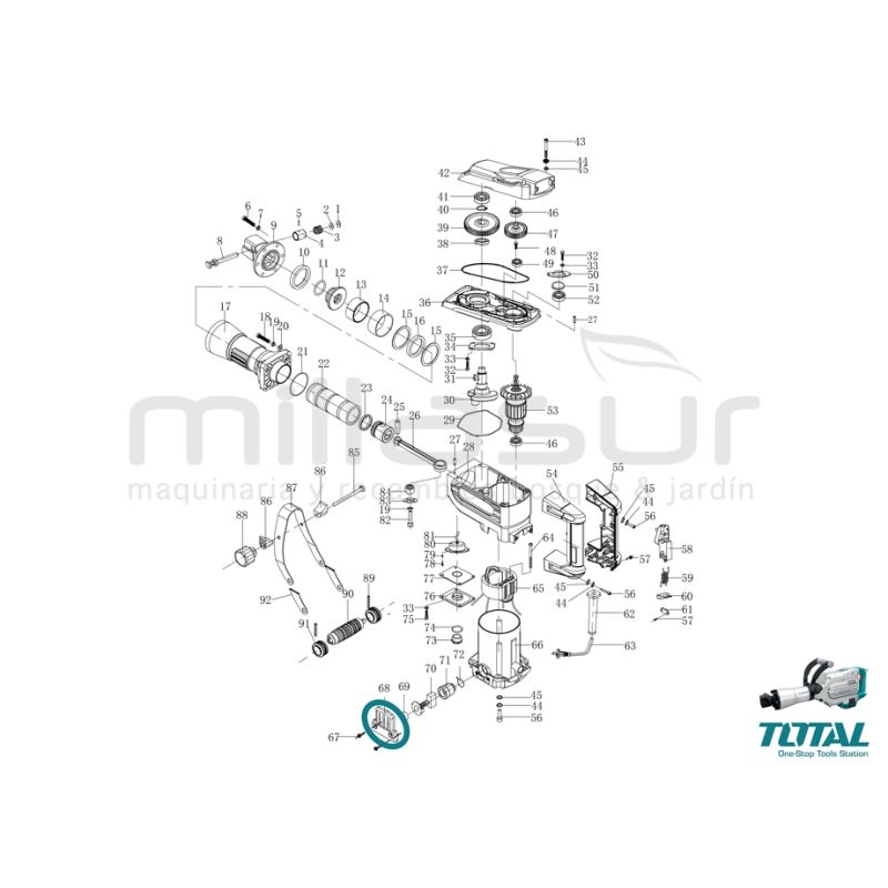 SOPORTE ESCOBILLAS MARTILLO TH215456 ( 68) - motoscamaralweb.com