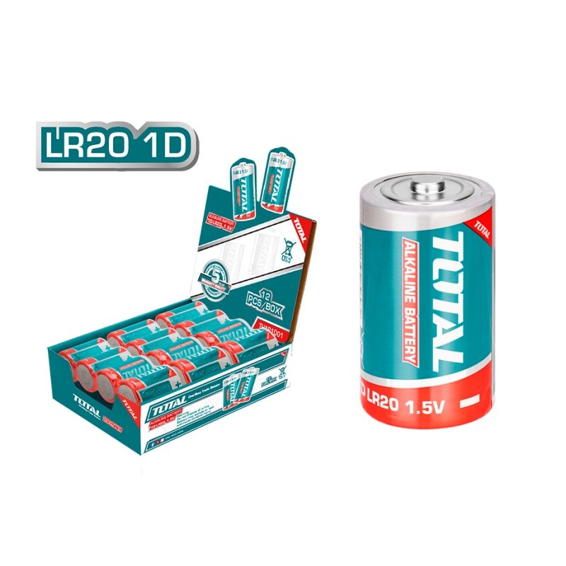 CAJA EXPOSITOR 24 PILAS ALCALINAS 1.5V LR20 D18000mAh TOTAL (12 blister de 2 uds) - motoscamaralweb.com