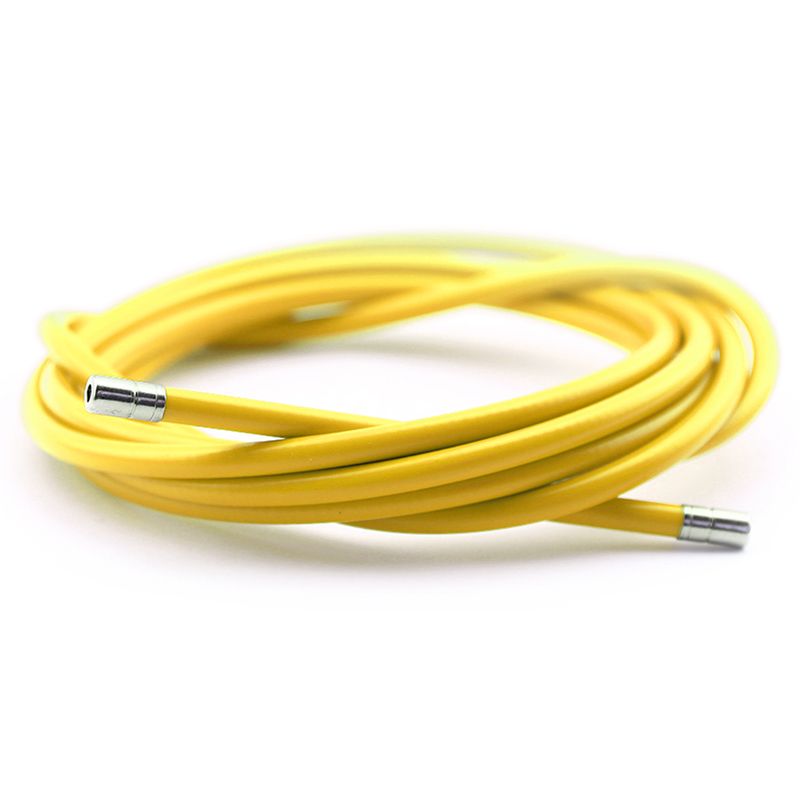 Funda cable acero laminado Ø5 amarillo 2m - motoscamaralweb.com