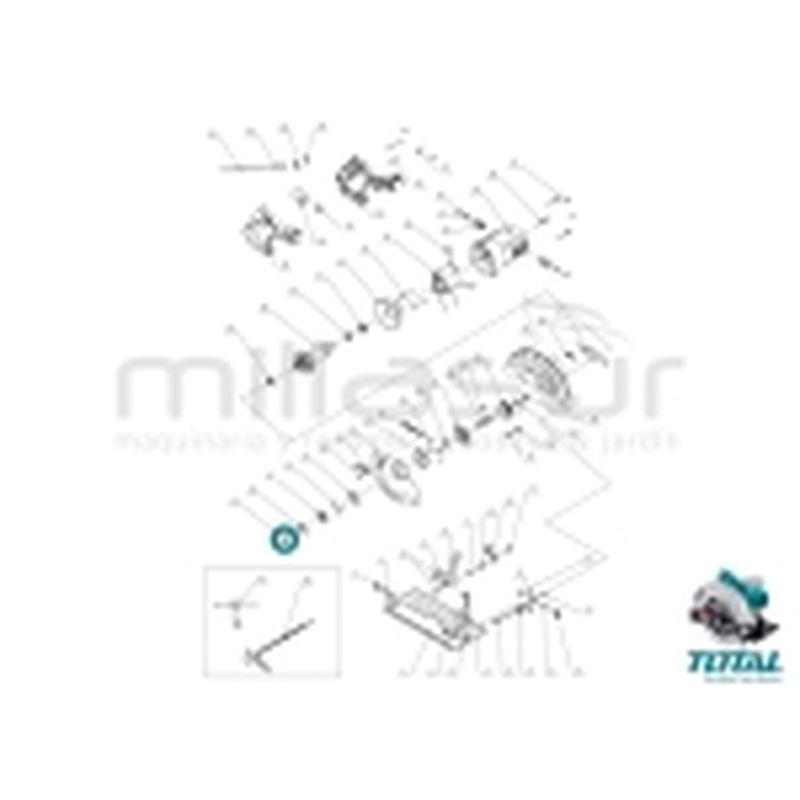 TORNILLO APRIETE DISCO PARA SIERRA CIRCULAR DE MANO TS1141856 - motoscamaralweb.com
