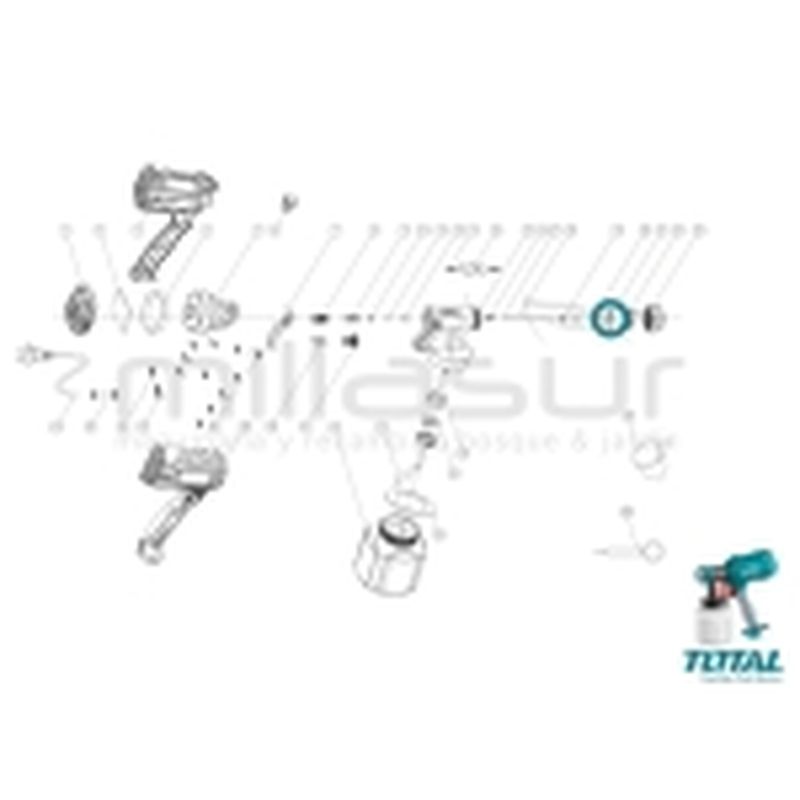 DIFUSOR PISTOLA PINTURA TT3506 - motoscamaralweb.com