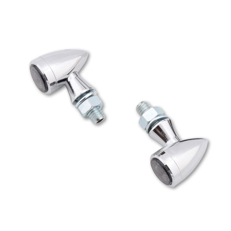 Piloto trasero/intermitente LED HIGHSIDER smart Sixteen Bullet 3in1 - cristal ahumado - homologado E - Pareja - motoscamaralweb.