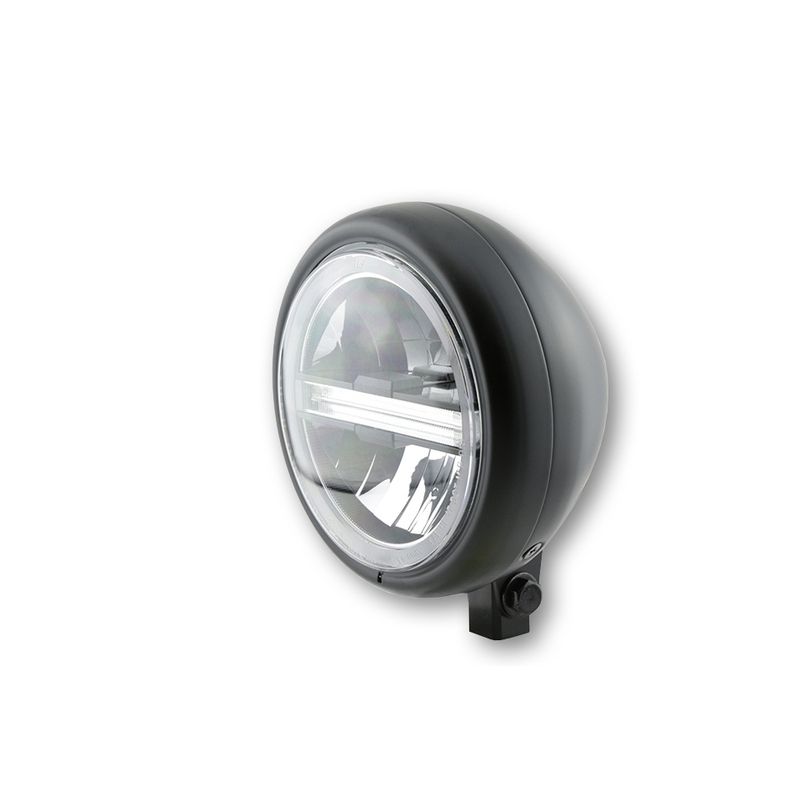Faro delantero LED HIGHSIDER pro Pecos Type 6 - 5 3/4 inch - negro - motoscamaralweb.com