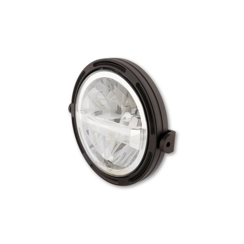 Faro delantero LED HIGHSIDER pro Frame-R1 Type 4 - 7 inch - negro - motoscamaralweb.com