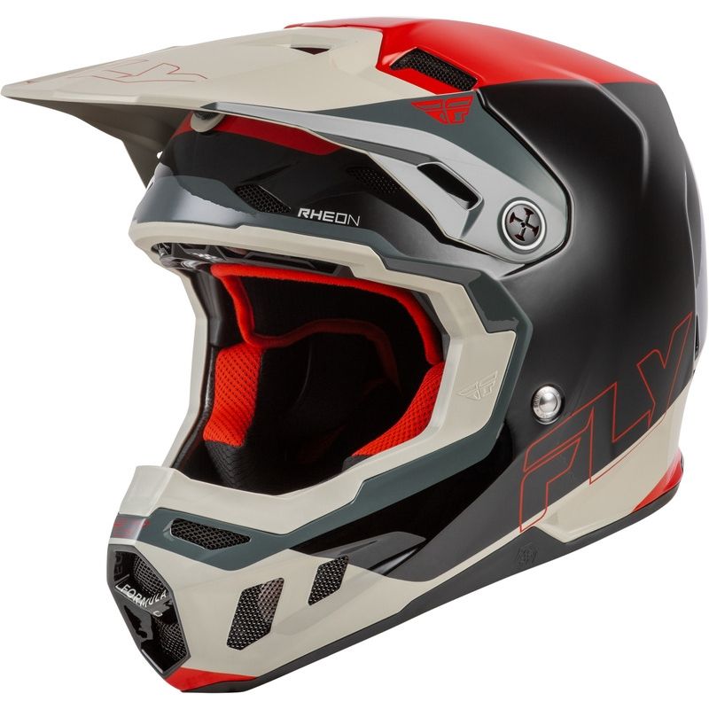 Casco FLY RACING Formula CC Glide - negro/rojo/gris - motoscamaralweb.com