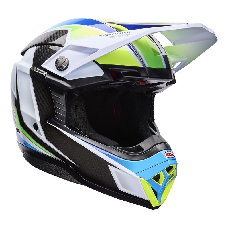Casco BELL Moto-10 Spherical - Grid White/Blue - motoscamaralweb.com