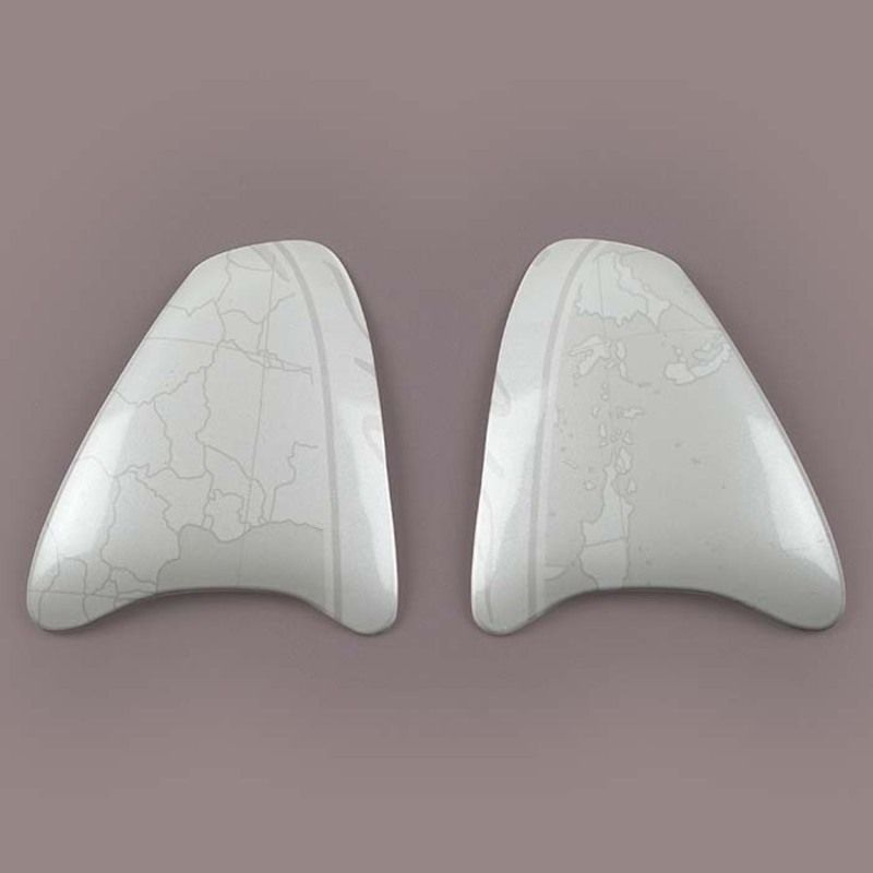 Cubiertas laterales ARAI (Sistema VAS-Z). HARADA TOUR Blanco - motoscamaralweb.com