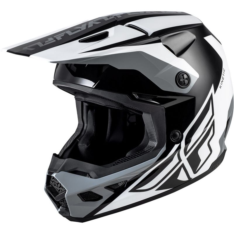 Casco FLY RACING Kinetic Crest - negro/blanco/gris - motoscamaralweb.com