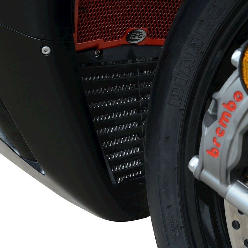 Protector de radiador de aceite R&amp;amp;G RACING - negro - motoscamaralweb.com