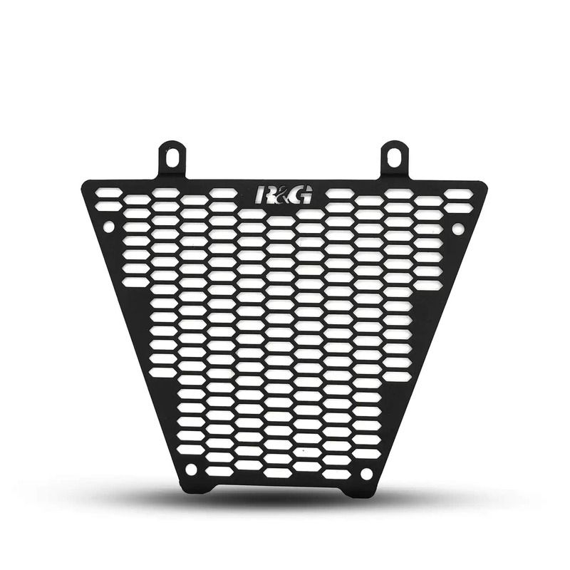 Protector de radiador de aceite R&amp;amp;G RACING Pro aluminio - Negro - motoscamaralweb.com