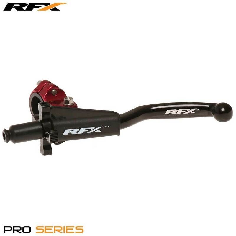 Conjunto de maneta de embrague forjada RFX Pro (rojo) 2 tiempos Universal EZ Adjust - motoscamaralweb.com