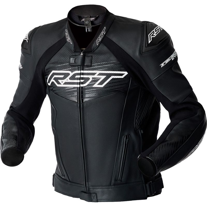 RST Tractech Evo D3O Leather Jacket - Black/White - motoscamaralweb.com