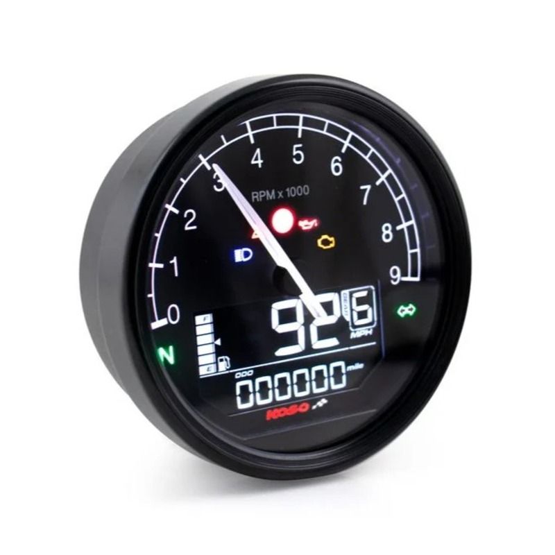 KOSO D80 TNT-05 Speedometer/Tachometer Black Ring - motoscamaralweb.com