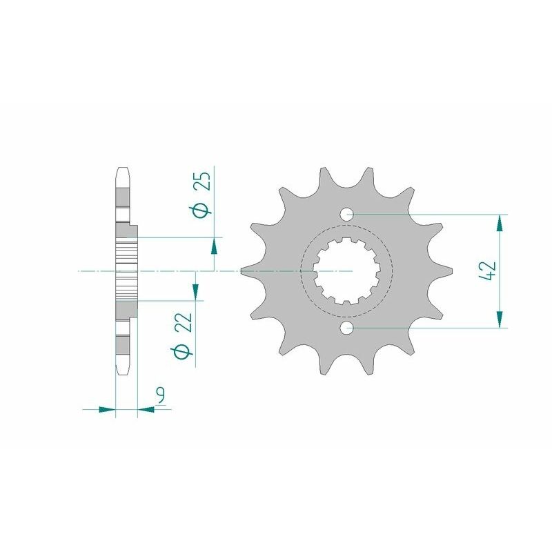 Piñón AFAM acero estándar 24502 - Paso 520 - motoscamaralweb.com