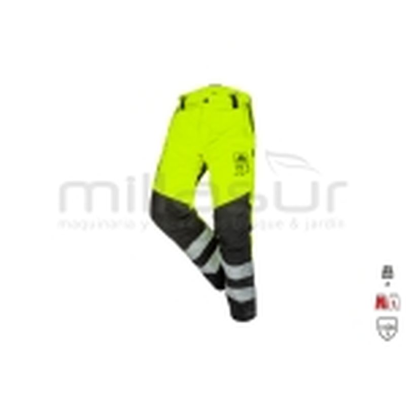 PANTALON ANTICORTE CLASE 3 ALTA VISIBILIDAD (2) AMARILLO - TALLA XL - motoscamaralweb.com