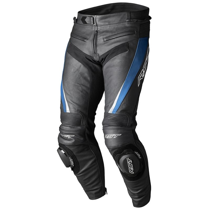 Pantalón de cuero RST TracTech Evo 5 CE hombre - Blanco / Negro / Blanco - motoscamaralweb.com