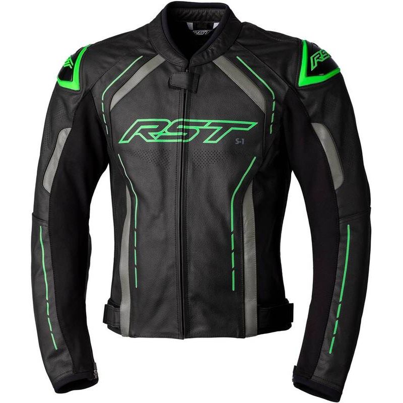 Chaqueta de Piel (Hombre) RST S-1 CE Verde. Talla EU54/L - motoscamaralweb.com