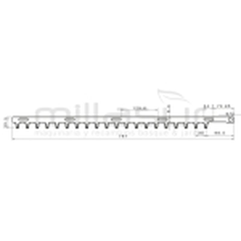 PEINES CORTASETOS2324ALPINA TS25 - DOLMAR HT2267 - ROBIN HT750 781MM - motoscamaralweb.com
