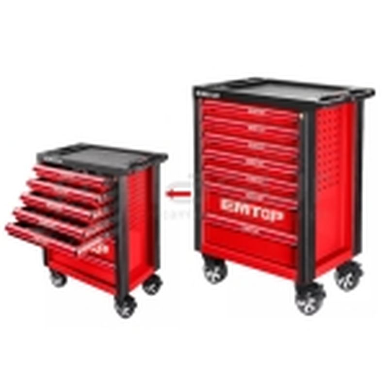 CARRO PORTAHERRAMIENTAS 7 CAJONES CON 328PCS EMTOP - motoscamaralweb.com