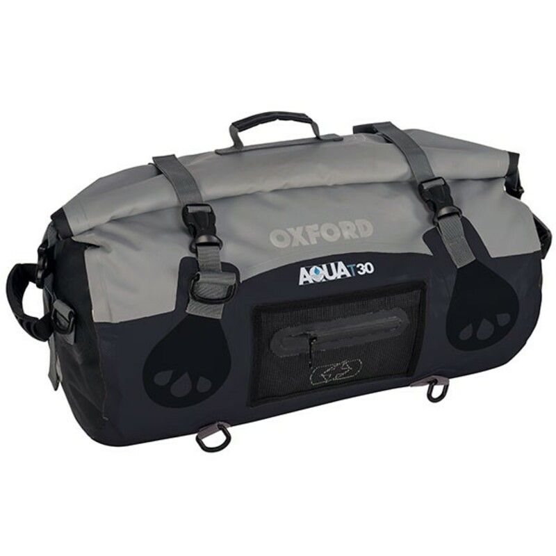 Bolsa colín (petate) OXFORD Aqua T-50 negro/gris - motoscamaralweb.com