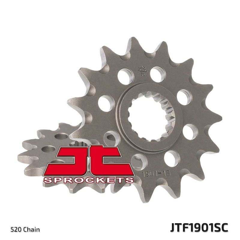 Piñón JT SPROCKETS acero autolimpiable 1901 - Paso 520 - motoscamaralweb.com