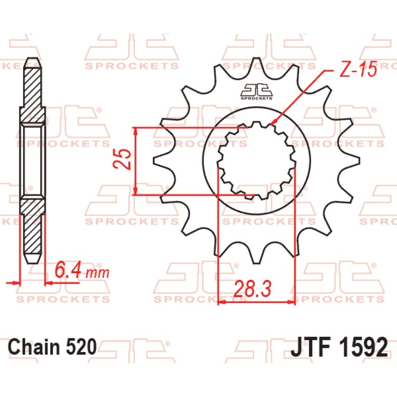 Piñón con goma anti-ruido JT SPROCKETS acero 1529 - 520 - motoscamaralweb.com