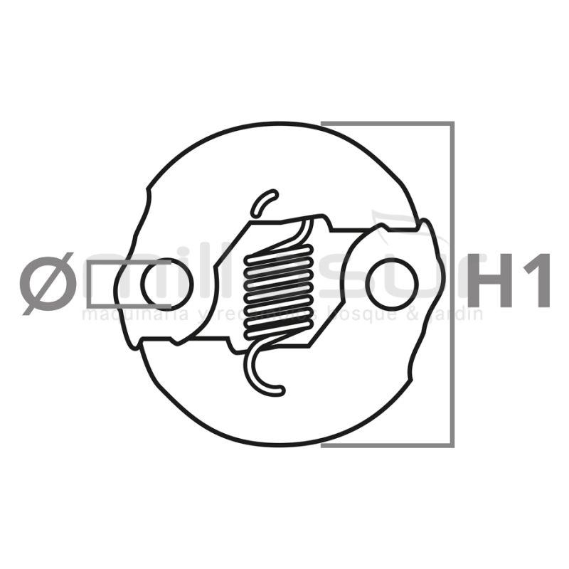EMBRAGUE ROBIN NB-411 - 2 ZAPATAS - motoscamaralweb.com
