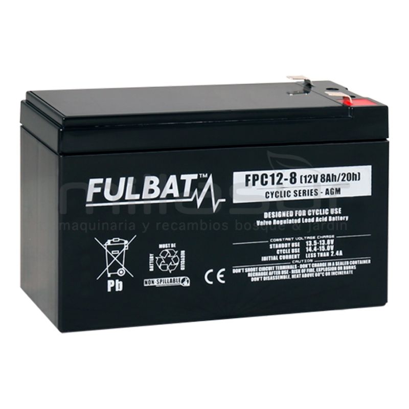 BATERIA CICLICA AGM FPC12-8 12V 8 Ah.( 151 x 65 x 99.5 ) - motoscamaralweb.com