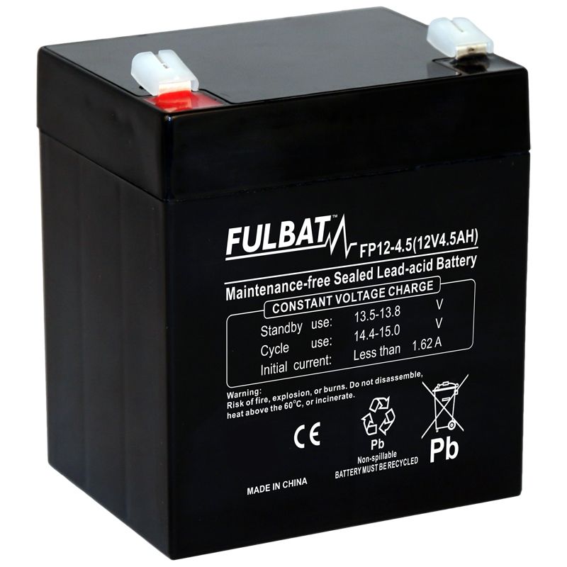 BATERIA GEL VRLA FP12-4.5 (T1) 4.5AH ( 90 x 101 x 107 ) - motoscamaralweb.com