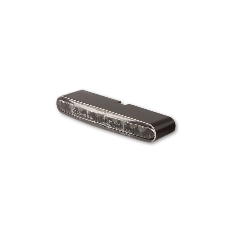 Piloto trasero LED HIGHSIDER pro Stripe - negro/traslúcido - 1 pieza - motoscamaralweb.com