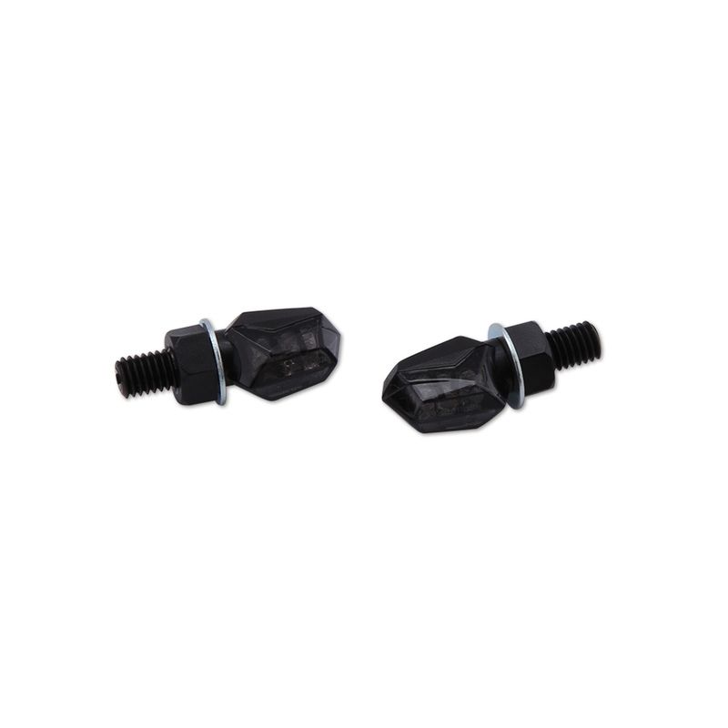 Intermitente LED HIGHSIDER smart Tiny - cristal ahumado - homologado E - Pareja - motoscamaralweb.com