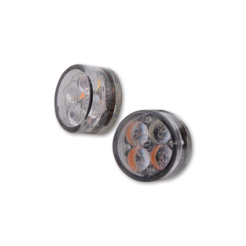 Intermitente/luz de posición LED HIGHSIDER smart Module Sixteen 2in1 - cristal ahumado - homologado E - Pareja - motoscamaralweb