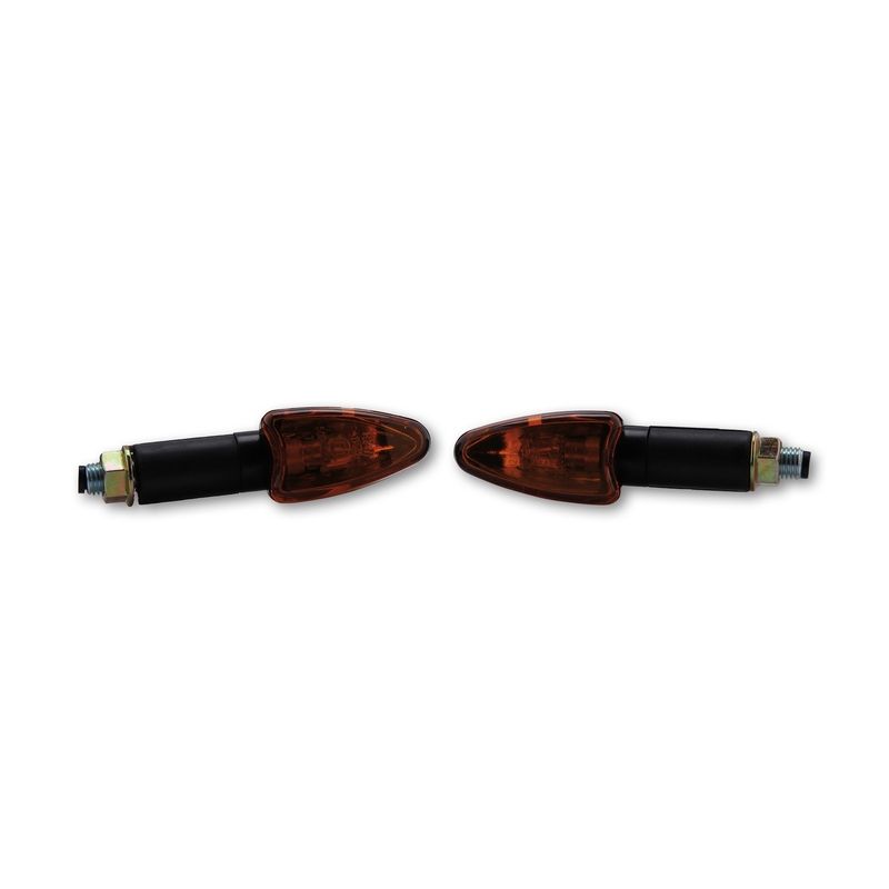 Intermitente HIGHSIDER smart Arrow Mini - cristal naranja - homologado E - Pareja - motoscamaralweb.com