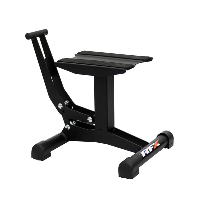 Caballete elevable RFX Pro Xtreme de un solo pilar H - Negro - motoscamaralweb.com