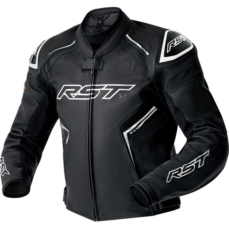 Chaqueta de piel RST S1 D3O - negro/blanco - motoscamaralweb.com