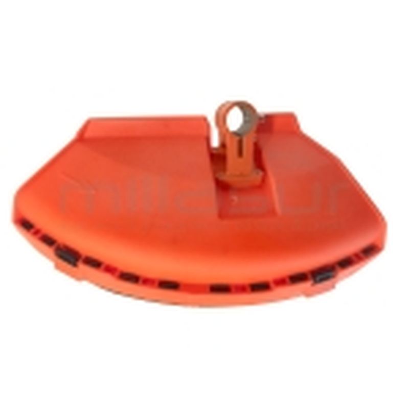 PROTECTOR DISCO 28mm ROJO ( D43C D52C ) CON CUCHILLA DE CORTE - SOPORTE METALICO - motoscamaralweb.com
