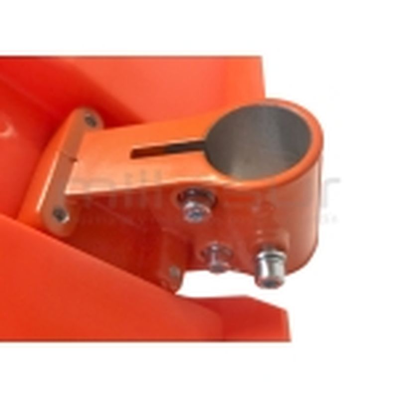 PROTECTOR DISCO 28mm ROJO ( D43C D52C ) CON CUCHILLA DE CORTE - SOPORTE METALICO - motoscamaralweb.com