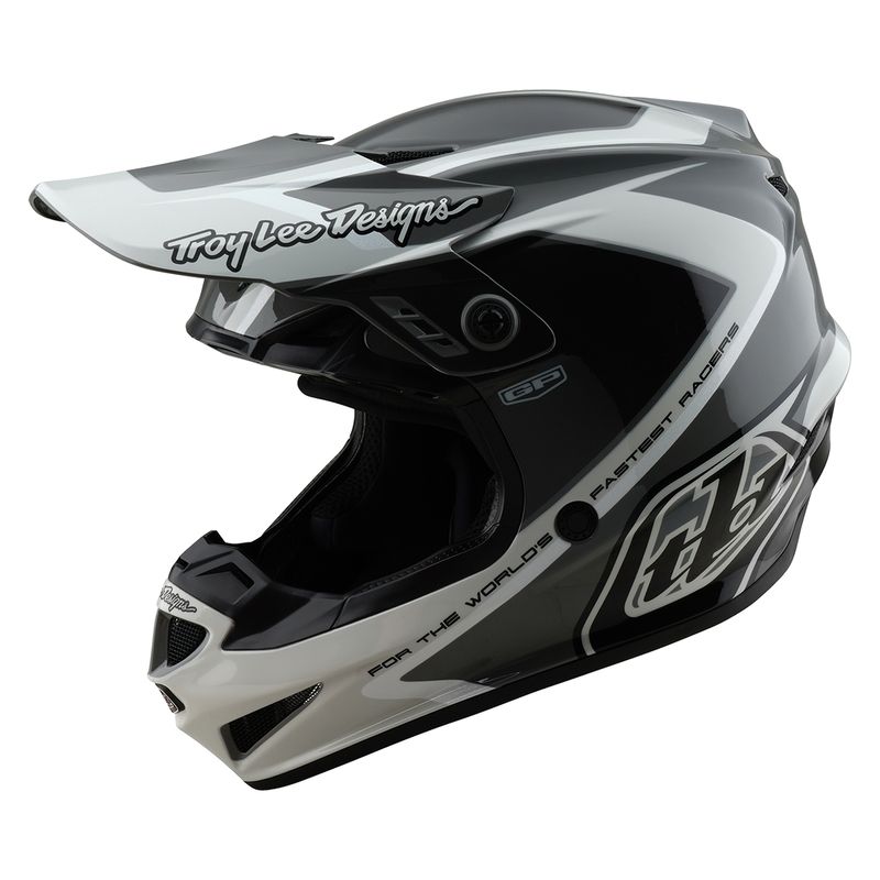 Casco TROY LEE DESIGNS GP Shutter - Gris/Blanco - motoscamaralweb.com