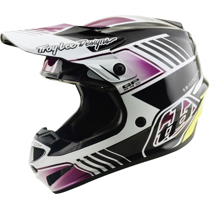Casco TROY LEE DESIGNS GP Pro Mips - Segment negro/violeta - motoscamaralweb.com